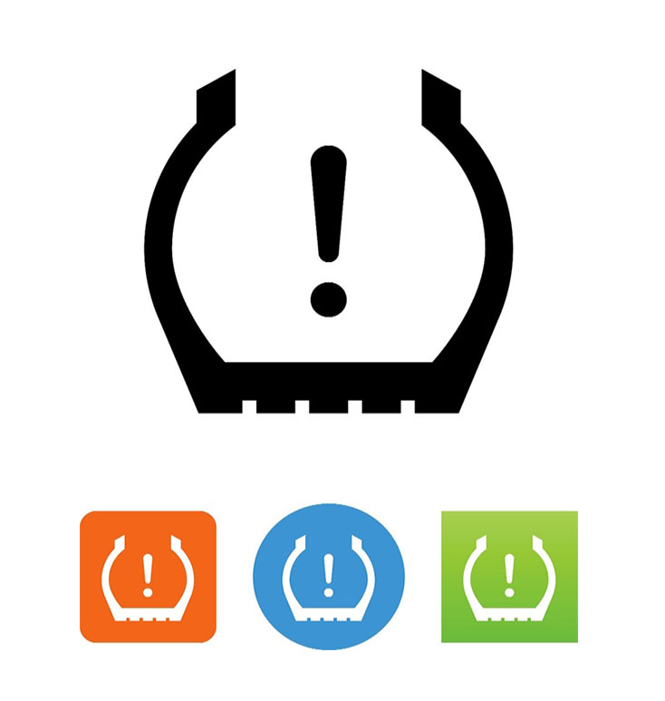 TPMS simbol na armaturni plošči oziroma na prikazovalniku