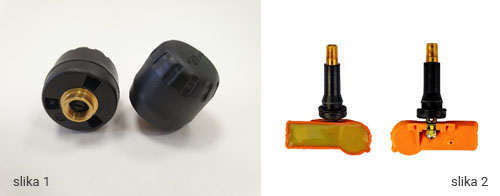 Senzorski ventili za merjenje tlaka: senzorji se lahko se namestijo namesto pokrova ventila (slika 1), lahko se vgradijo v pnevmatike (slika 2) 